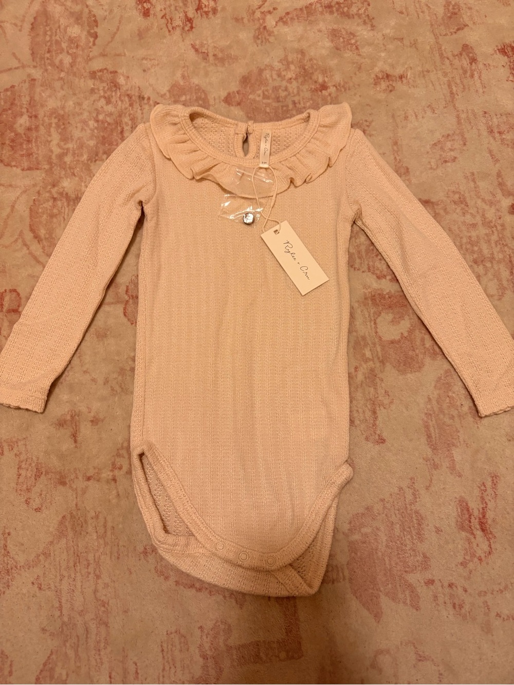 NWT Rylee + Cru Knit Long-Sleeve One-Piece in Cream